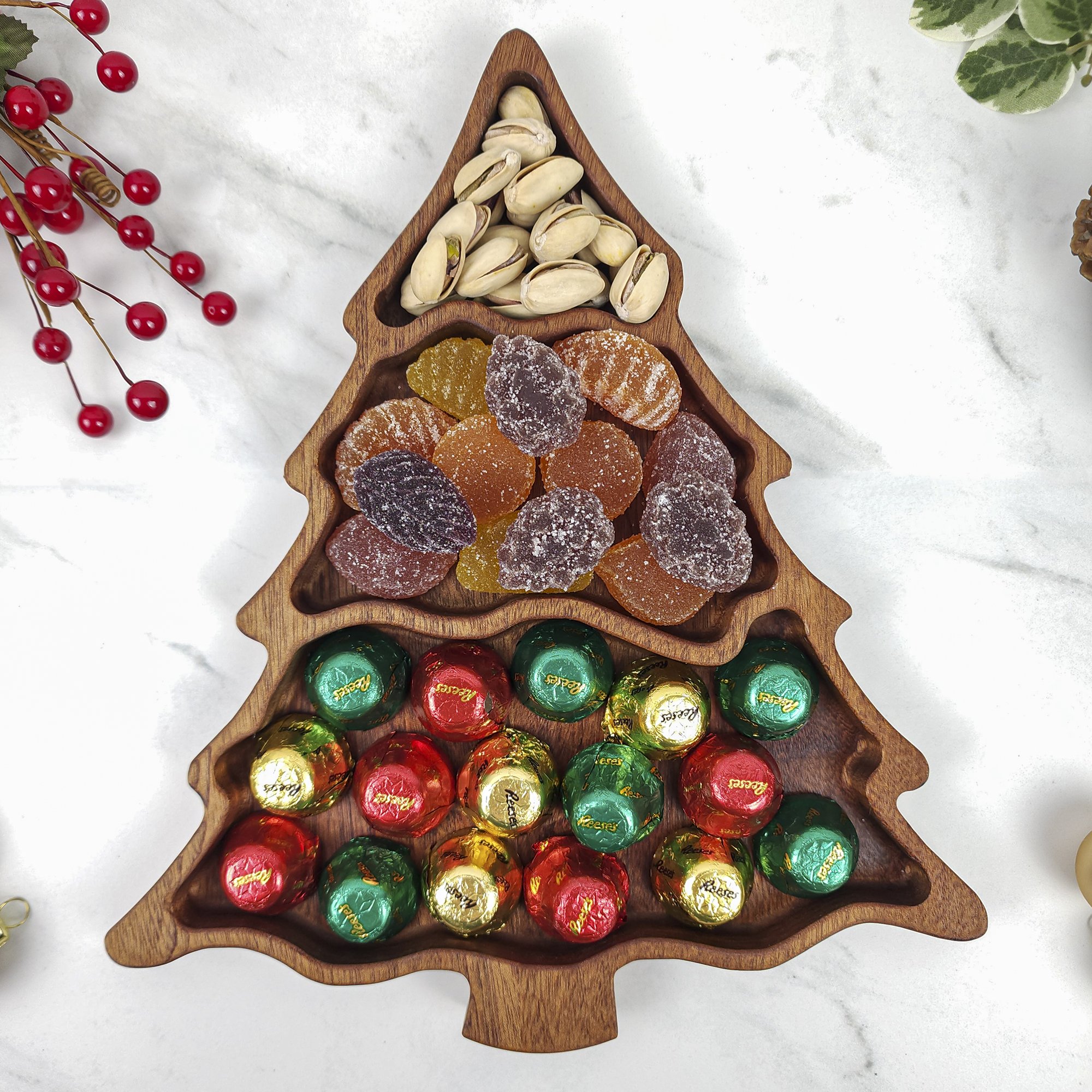 Christmas Tree Tray in Walnut — T. Weatherhead & Co.